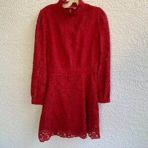 & Other Stories Red Dress Valantine Day Sz 8  Lace Excellent
